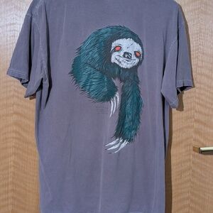 PALACE Gray Tee with Sloth Graphic